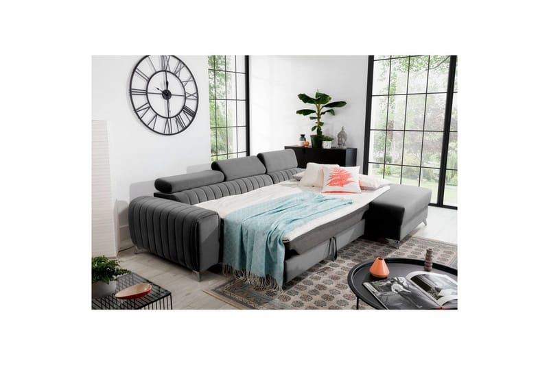 Sektionssoffa Eltap Grayson 278x205x92 cm - Nube 3, Ljusgrå, Höger - Möbler - Soffa - Bäddsoffa - Bäddsoffa divan