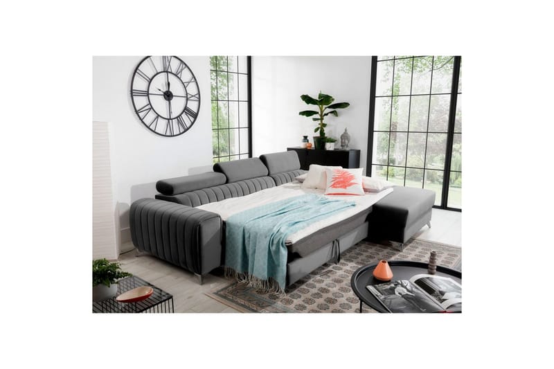 Sektionssoffa Eltap Grayson 278x205x92 cm - Nube 3, Ljusgrå, Höger - Möbler - Soffa - Bäddsoffa - Bäddsoffa divan