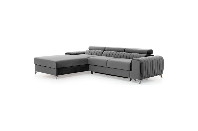 Sektionssoffa Eltap Grayson 278x205x92 cm - Nube 3, Ljusgrå, Vänster - Möbler - Soffa - Bäddsoffa - Bäddsoffa divan