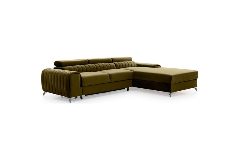 Sektionssoffa Eltap Grayson 278x205x92 cm - Nube 33, Grön, Höger - Möbler - Soffa - Bäddsoffa - Bäddsoffa divan