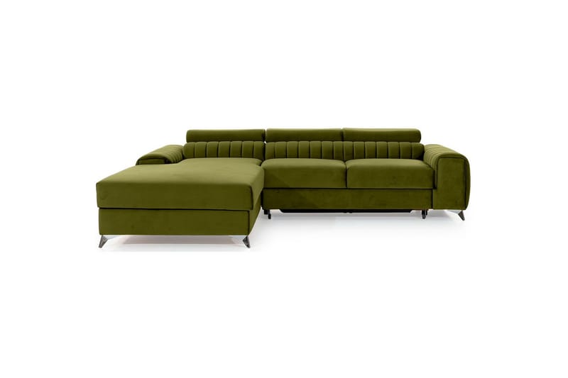 Sektionssoffa Eltap Grayson 278x205x92 cm - Nube 33, Grön, Vänster - Möbler - Soffa - Bäddsoffa - Bäddsoffa divan