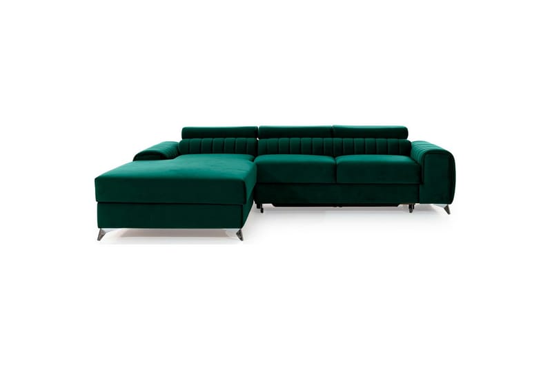 Sektionssoffa Eltap Grayson 278x205x92 cm - Nube 35, Grön, Vänster - Möbler - Soffa - Bäddsoffa - Bäddsoffa divan
