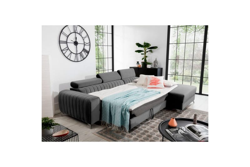 Sektionssoffa Eltap Grayson 278x205x92 cm - Nube 4, Ljusgrå, Höger - Möbler - Soffa - Bäddsoffa - Bäddsoffa divan