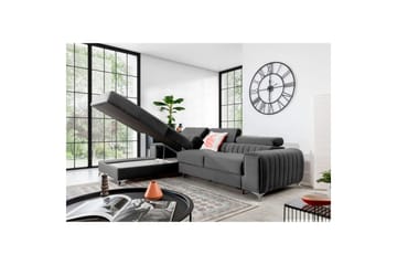 Sektionssoffa Eltap Grayson 278x205x92 cm - Nube 4, Ljusgrå, Vänster - Möbler - Soffa - Bäddsoffa - Bäddsoffa divan