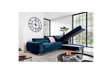 Sektionssoffa Eltap Grayson 278x205x92 cm - Nube 40, Blå, Höger - Möbler - Soffa - Bäddsoffa - Bäddsoffa divan
