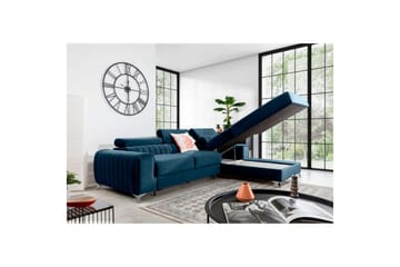 Sektionssoffa Eltap Grayson 278x205x92 cm - Nube 40, Blå, Höger - Möbler - Soffa - Bäddsoffa - Bäddsoffa divan
