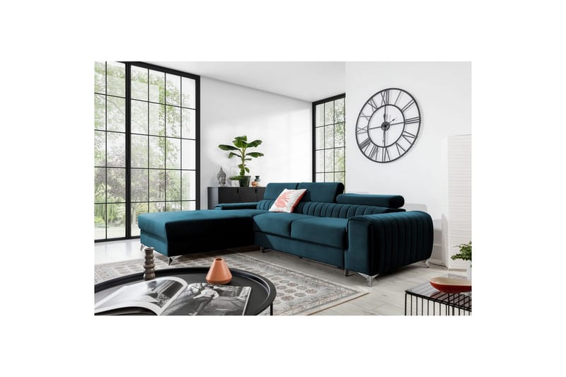 Sektionssoffa Eltap Grayson 278x205x92 cm - Nube 40, Blå, Vänster - Möbler - Soffa - Bäddsoffa - Bäddsoffa divan