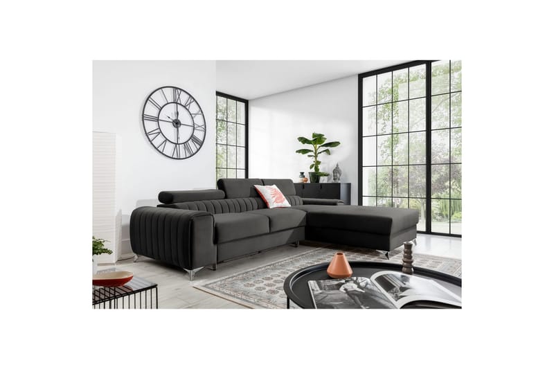 Sektionssoffa Eltap Grayson 278x205x92 cm - Nube 5, Grå, Höger - Möbler - Soffa - Bäddsoffa - Bäddsoffa divan