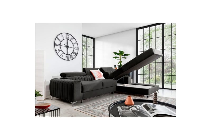 Sektionssoffa Eltap Grayson 278x205x92 cm - Nube 5, Grå, Höger - Möbler - Soffa - Bäddsoffa - Bäddsoffa divan