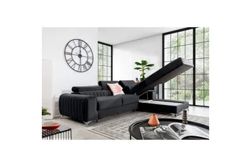 Sektionssoffa Eltap Grayson 278x205x92 cm - Nube 6, Mörkgrå, Höger - Möbler - Soffa - Bäddsoffa - Bäddsoffa divan