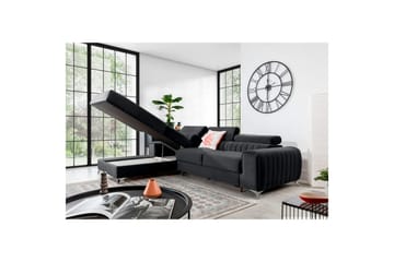 Sektionssoffa Eltap Grayson 278x205x92 cm - Nube 6, Mörkgrå, Vänster - Möbler - Soffa - Bäddsoffa - Bäddsoffa divan