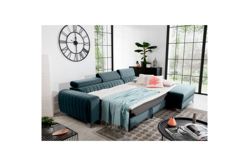 Sektionssoffa Eltap Grayson 278x205x92 cm - Velvetmat 100, Höger - Möbler - Soffa - Bäddsoffa - Bäddsoffa divan