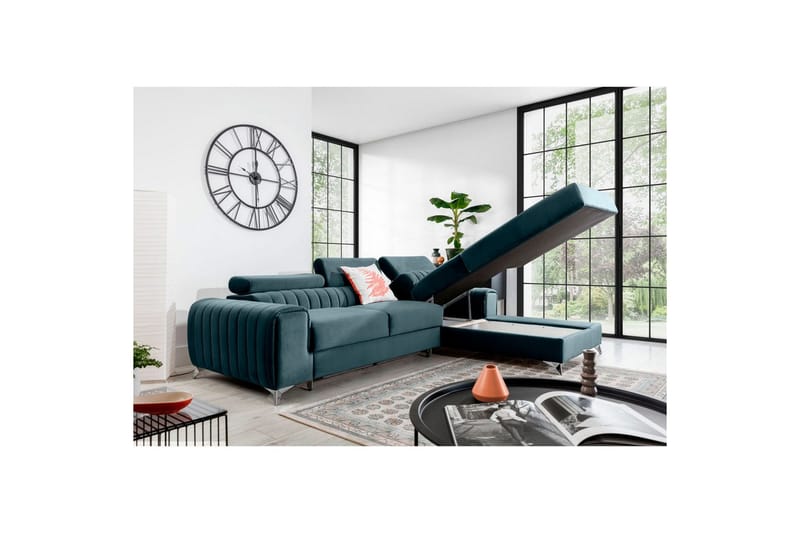 Sektionssoffa Eltap Grayson 278x205x92 cm - Velvetmat 100, Höger - Möbler - Soffa - Bäddsoffa - Bäddsoffa divan