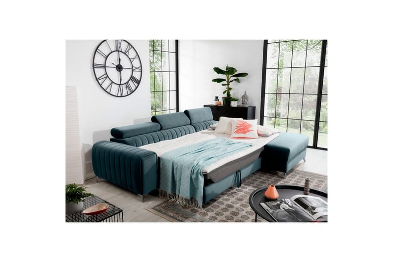 Sektionssoffa Eltap Grayson 278x205x92 cm - Velvetmat 100, Höger - Möbler - Soffa - Bäddsoffa - Bäddsoffa divan