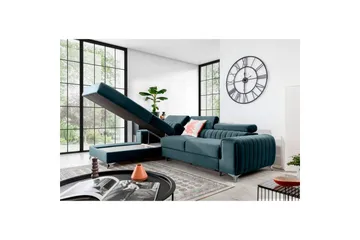 Sektionssoffa Eltap Grayson 278x205x92 cm - Velvetmat 100, Vänster - Möbler - Soffa - Bäddsoffa - Bäddsoffa divan