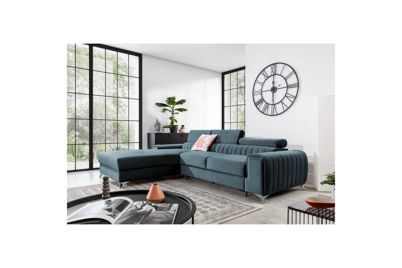 Sektionssoffa Eltap Grayson 278x205x92 cm - Velvetmat 100, Vänster - Möbler - Soffa - Bäddsoffa - Bäddsoffa divan