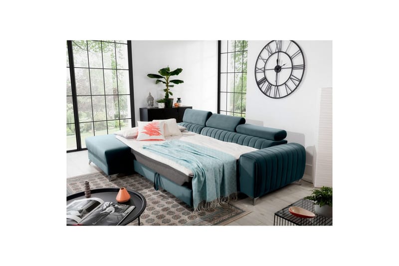 Sektionssoffa Eltap Grayson 278x205x92 cm - Velvetmat 100, Vänster - Möbler - Soffa - Bäddsoffa - Bäddsoffa divan