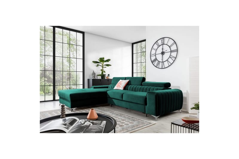 Sektionssoffa Eltap Grayson 278x205x92 cm - Velvetmat 38, Vänster - Möbler - Soffa - Bäddsoffa - Bäddsoffa divan