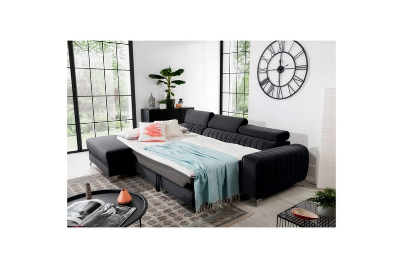 Sektionssoffa Eltap Grayson 278x205x92 cm - Velvetmat 6, Vänster - Möbler - Soffa - Bäddsoffa - Bäddsoffa divan