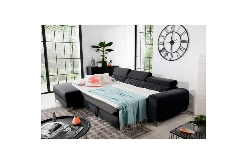 Sektionssoffa Eltap Grayson 278x205x92 cm - Velvetmat 6, Vänster - Möbler - Soffa - Bäddsoffa - Bäddsoffa divan
