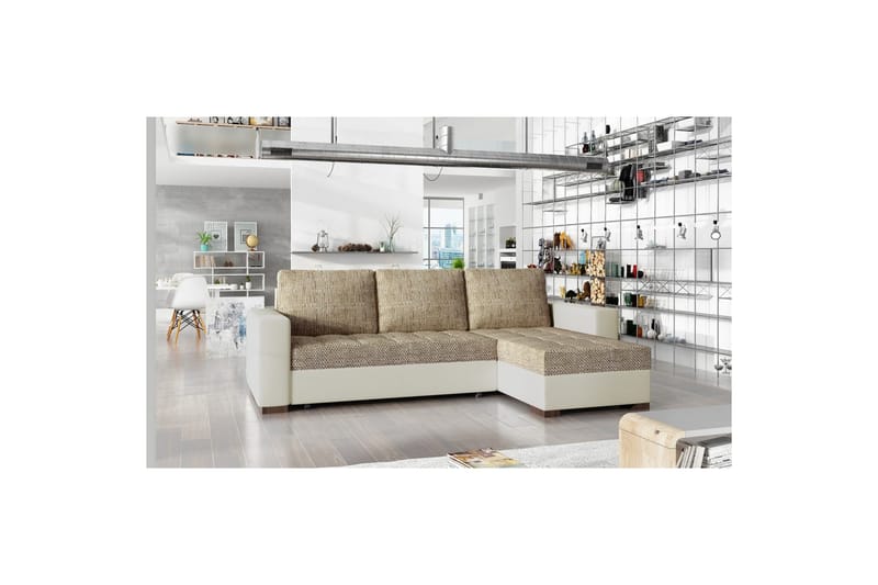 Sektionssoffa Eltap Newark 237x150x90 cm - Berlin 03, Soft 33, Beige - Möbler - Soffa - Bäddsoffa - Bäddsoffa divan