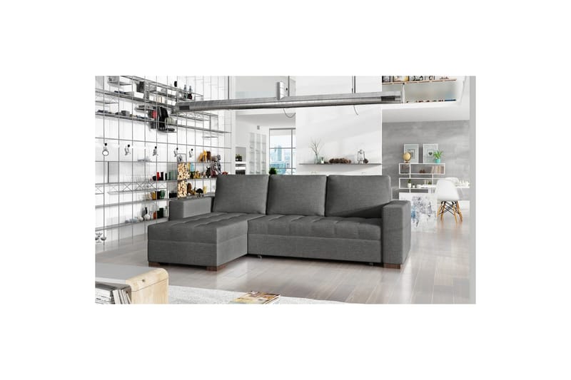 Sektionssoffa Eltap Newark 237x150x90 cm - Sawana 05, Grå - Möbler - Soffa - Bäddsoffa - Bäddsoffa divan