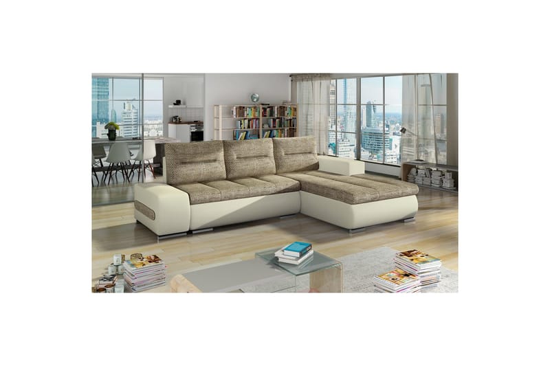 Sektionssoffa Eltap Ottavio 275x180x85 cm - Berlin 03, Soft 33, Beige, Höger - Möbler - Soffa - Bäddsoffa - Bäddsoffa divan