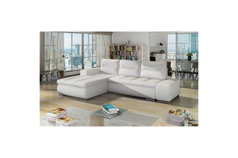 Sektionssoffa Eltap Ottavio 275x180x85 cm, Soft 17, Vit, Vänster
