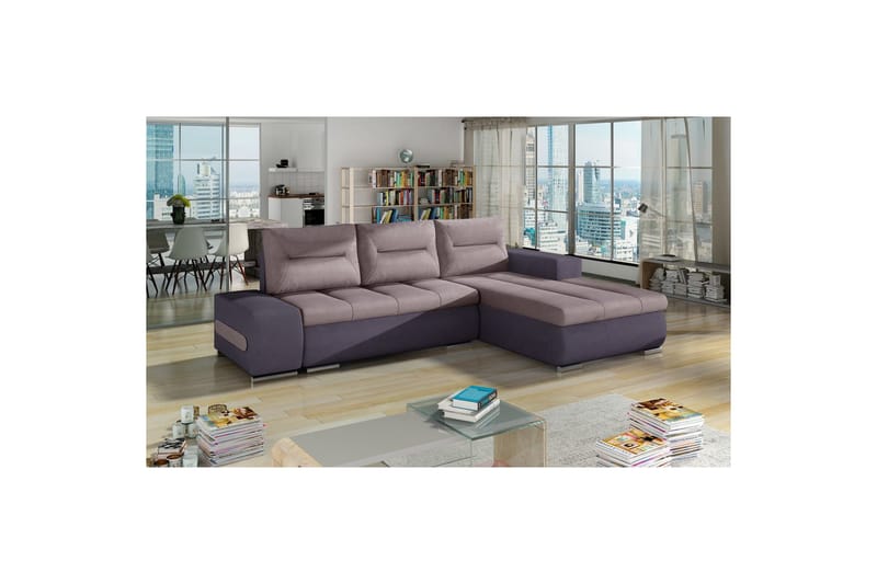 Sektionssoffa Eltap Ottavio 275x180x85 cm - Soro 61, Soro 65, Rosa, Lila, Höger - Möbler - Soffa - Bäddsoffa - Bäddsoffa divan