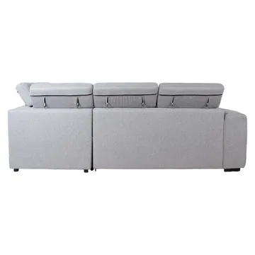 Selmar 4-sits Höger L-formad Hörnbäddsoffa med Förvaring i Tyg - Grå - Möbler - Soffa - Bäddsoffa - Bäddsoffa längsbäddad