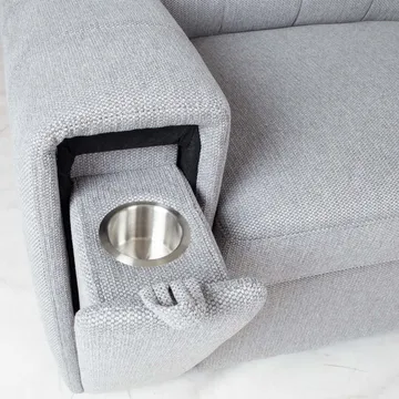 Selmar 4-sits Höger L-formad Hörnbäddsoffa med Förvaring i Tyg - Grå - Möbler - Soffa - Bäddsoffa - Bäddsoffa längsbäddad
