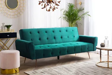 Selnes Bädsoffa 212 cm - Grön - Möbler - Soffa - Bäddsoffa - Bäddsoffa längsbäddad