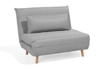 Setten 1-sits Rektangulär Längsbäddad Bäddsoffa 104x172 cm i Tyg - Grå - Möbler - Soffa - Bäddsoffa - Bäddsoffa längsbäddad