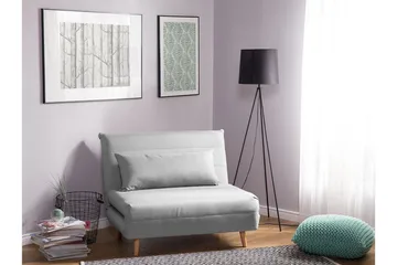 Setten 1-sits Rektangulär Längsbäddad Bäddsoffa 104x172 cm i Tyg - Grå - Möbler - Soffa - Bäddsoffa - Bäddsoffa längsbäddad