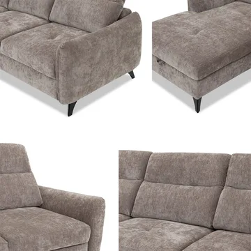 Sies 3-sits Bäddsoffa divan höger med förvaring - grå - Möbler - Soffa - Bäddsoffa - Hörnbäddsoffa