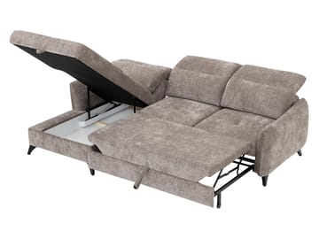 Sies 3-sits Bäddsoffa divan höger med förvaring - grå - Möbler - Soffa - Bäddsoffa - Hörnbäddsoffa