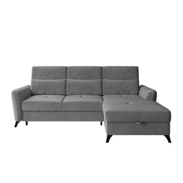 Sies 3-sits Bäddsoffa divan höger med förvaring - grå - Möbler - Soffa - Bäddsoffa - Hörnbäddsoffa