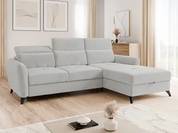 Sies 3-sits Bäddsoffa divan höger med förvaring - grå - Möbler - Soffa - Bäddsoffa - Hörnbäddsoffa