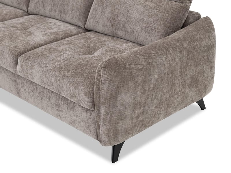 Sies 3-sits Bäddsoffa divan vänster med förvaring - beige - Möbler - Soffa - Bäddsoffa - Hörnbäddsoffa