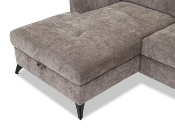 Sies 3-sits Bäddsoffa divan vänster med förvaring - grå - Möbler - Soffa - Bäddsoffa - Hörnbäddsoffa