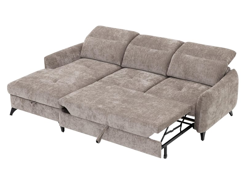 Sies 3-sits Bäddsoffa divan vänster med förvaring - grå - Möbler - Soffa - Bäddsoffa - Hörnbäddsoffa