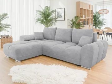 Simerly 4-sits Bäddsoffa divan vänster med förvaring - Grå - Möbler - Soffa - Bäddsoffa - Hörnbäddsoffa