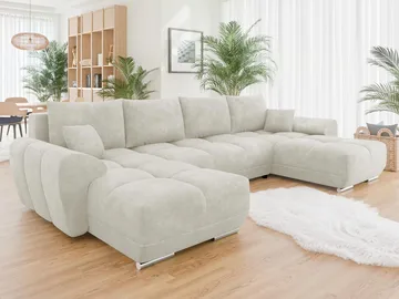 Simerly U-formad 5-sits Bäddsoffa med förvaring - beige - Möbler - Soffa - Bäddsoffa - Hörnbäddsoffa
