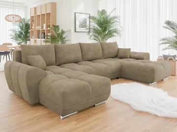 Simerly U-formad 5-sits Bäddsoffa med förvaring - beige - Möbler - Soffa - Bäddsoffa - Hörnbäddsoffa