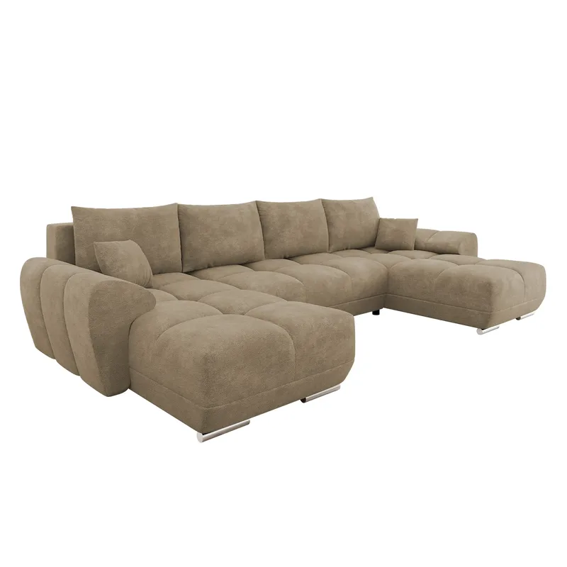 Simerly U-formad 5-sits Bäddsoffa med förvaring, beige