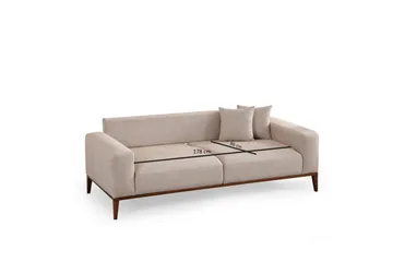 Sinor Bäddsoffa 4-sits - Beige - Möbler - Soffa - Bäddsoffa - 4 sits bäddsoffa