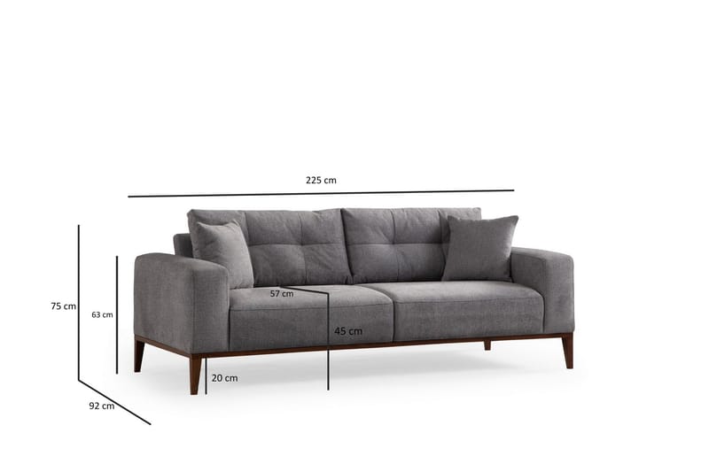 Sinor Bäddsoffa 4-sits - Ljusgrå - Möbler - Soffa - Bäddsoffa - 4 sits bäddsoffa