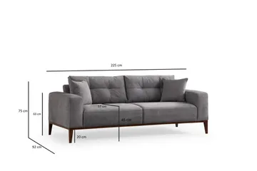 Sinor Bäddsoffa 4-sits - Ljusgrå - Möbler - Soffa - Bäddsoffa - 4 sits bäddsoffa