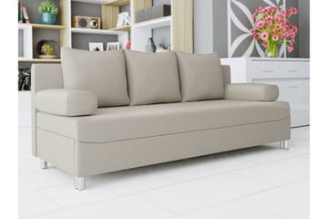 Skatteg 3-sits Längsbäddad Bäddsoffa 133x192 cm med Förvaring i Tyg - Beige - Möbler - Soffa - Bäddsoffa - 3 sits bäddsoffa