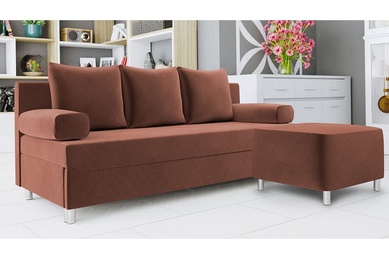 Skatteg Bäddsoffa - Brun - Möbler - Soffa - Bäddsoffa - Bäddsoffa längsbäddad